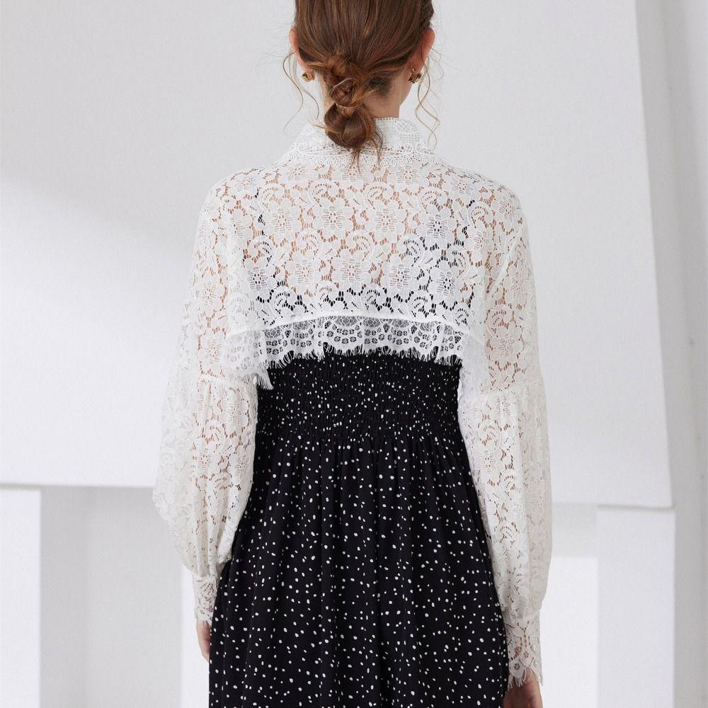 Beautiful Lace Sunscreen Shawl Chiffon Floral False Collar Clothes Accessories Girl
