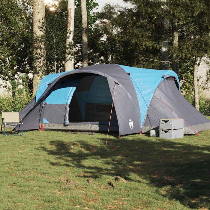 VidaXL Tente familiale à dôme 6 personnes bleu imperméable 4009468