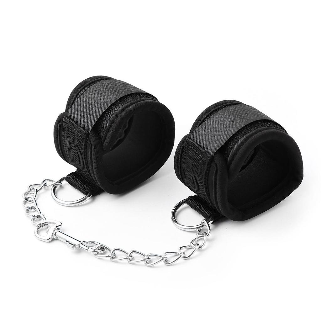 Adjustable Nylon Love Shackles: Handcuffs & Foot Cuffs for Stage and Play.