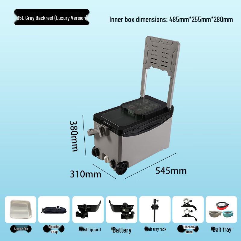 Wingning 35L Multifunktionale Isolierte Angelbox mit Rutenhalter