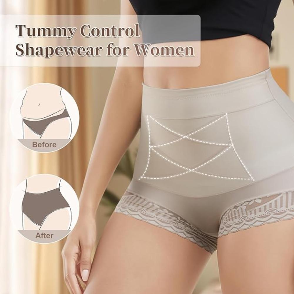 Women Shapewear Tummy Control Panties High Waisted Girdle Body Shaper Postpartum Slimming Underwear Lace Shaping Briefs