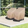 2PCS Outdoor Chair Protective Cover Oxford Cloth Chair Cover Khaki Waterproof Chair Covers 2-Pack Durable Outdoor Seat Protectors