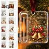 Decorative Xmas Tree Accessories 2Pcs Christmas Cash Gift Holder Ornament, Acrylic Money Hanging Decor with Ornaments Santa Snowman Design,