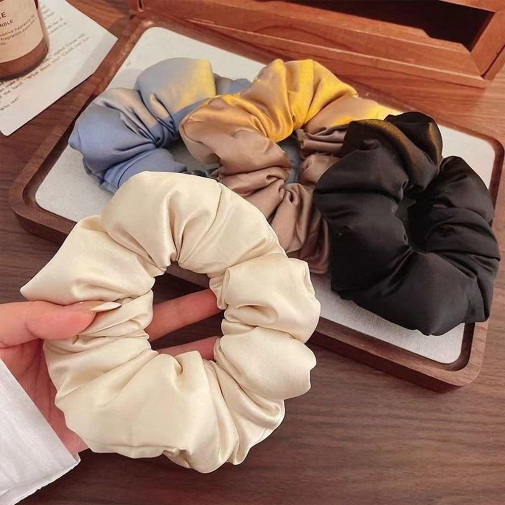 Solid Color Pillow Sleep Headband Satin Filled Cotton Big Bands  for Women Girls Hair Accessories