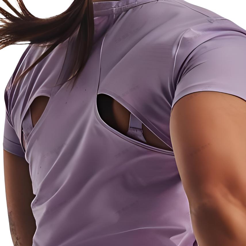 Under Armour Breathable Running Short Sleeve T-Shirt Women Tops Purple 1369764-566