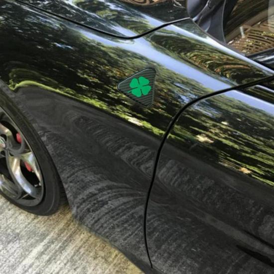 

Quadrifoglio из углеродного волокна, автомобильные наклейки, украшение на крыло для Alfa Romoe Giulia Stelvio 159 147 Spider Brera, внешние аксессуары