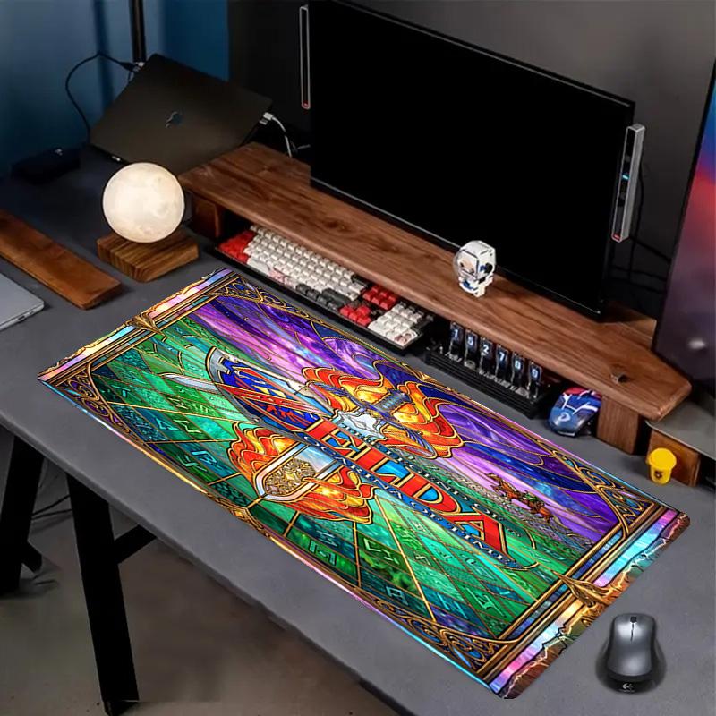 The Legend of Zelda Print Mouse Pad, Anti‑Slip Desktop Keyboard Mat, for PC Laptop Gaming Working Daily Use, Cool Festival Surprise Gift