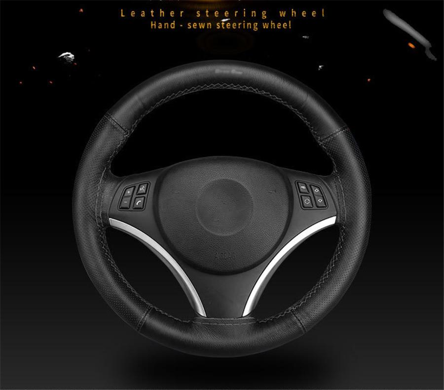 DIY Steering Wheel Covers/ Soft Real Leather Braid On the Steering-wheel of Car