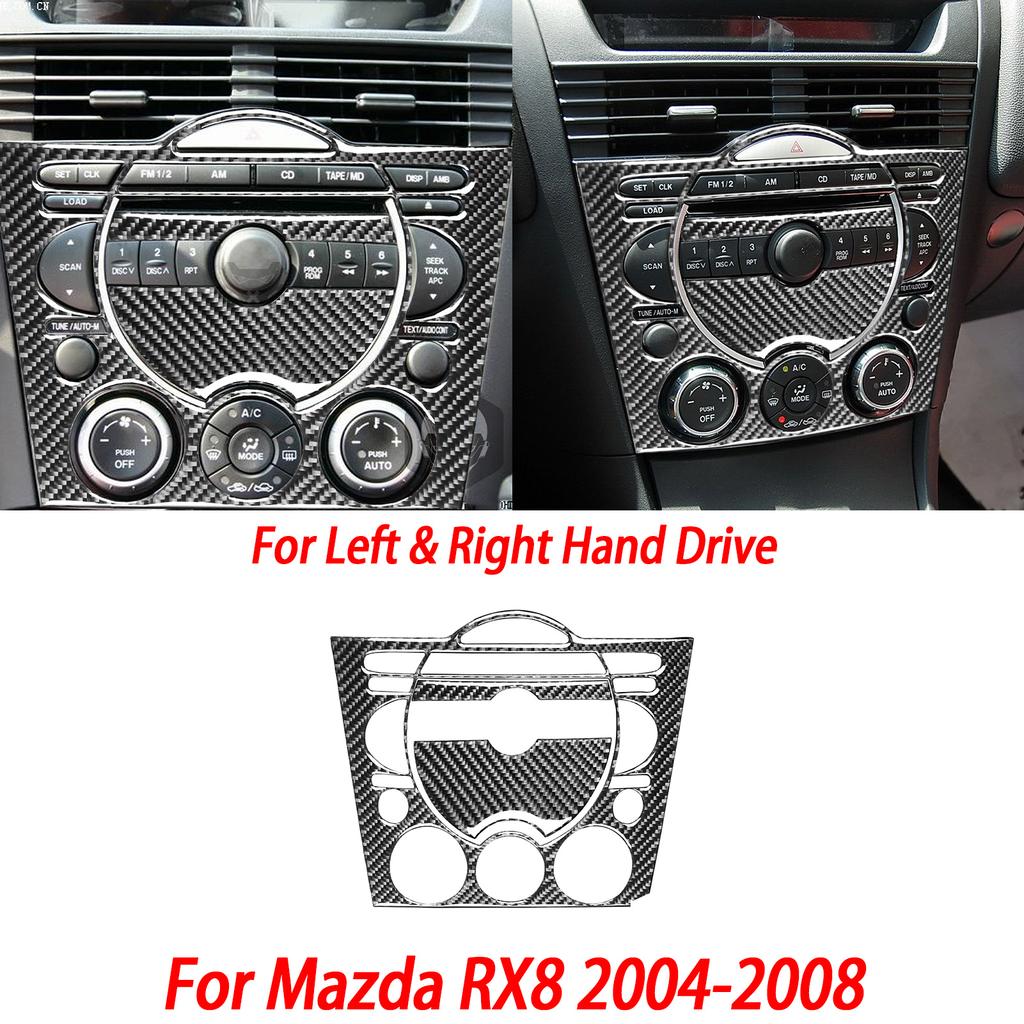 Gloss Black Plastic Car Interior Accessories Sticker AC Radio Door Handle Gear Shift Panel For Mazda RX8 2004-2008 SE3P JM1FE