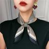 71 * 71 Square Scarf Simulation Silk Year Spring and Autumn Fashion Temperament Printed Silk Scarf Korean Version Women's Versatile Scarf