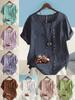 Women's Fashion Couple Bear Print Round Neck Short Sleeve T-shirt Summer Casual Cotton Linen Graphic Shirt Leisure Loose Blouse Tops