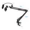 Adjustable Foldable Microphone Stand H  Duty Metal Mic Arm Bracket with Shock Proof Holder Windshield Pop Filter for