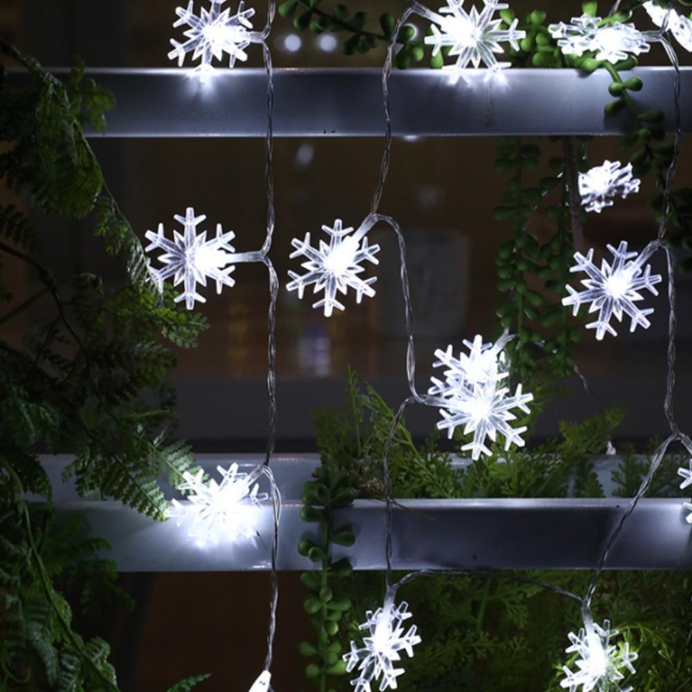 Night Lighting Snowflake LED String Lights Battery Version Atmosphere Lamp  Christmas Decorations