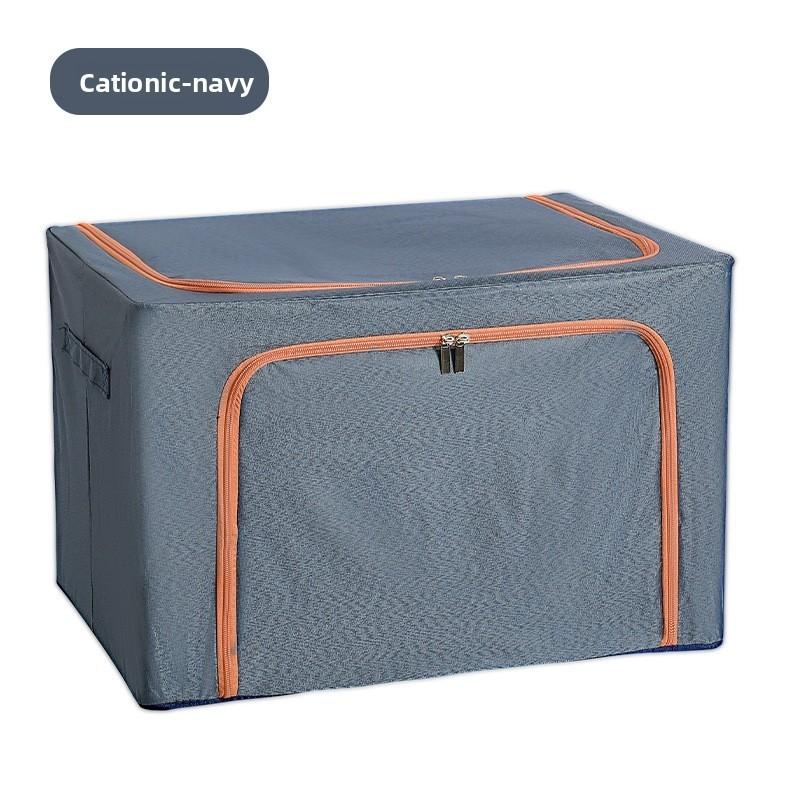Foldable Storage Bin With Handles For Bedroom Organization And Clothes Closet Use