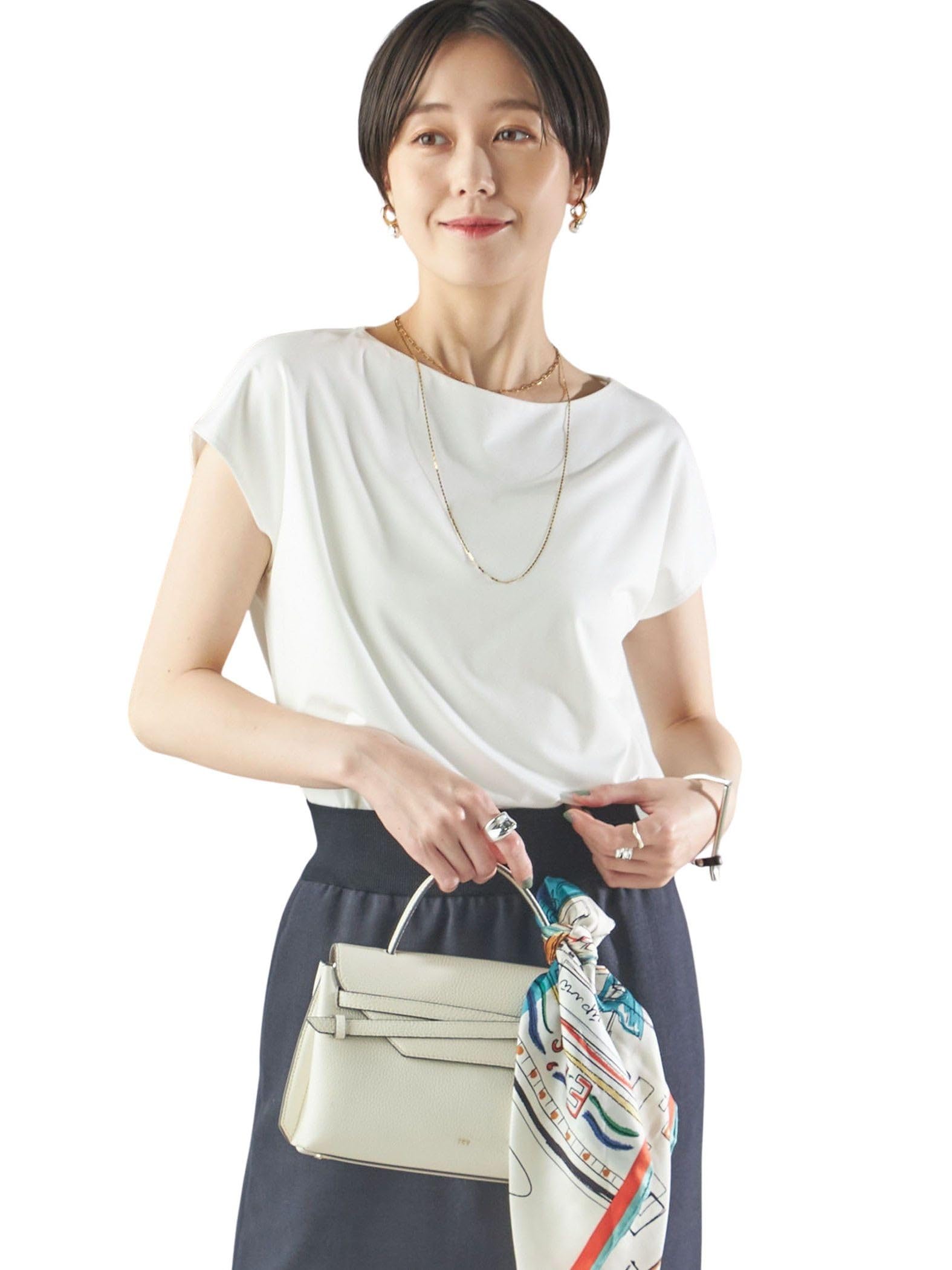 

SHIPS для женщин Футболка Solona с вырезом лодочкой, единый размер, молочно-белый, 312312903,