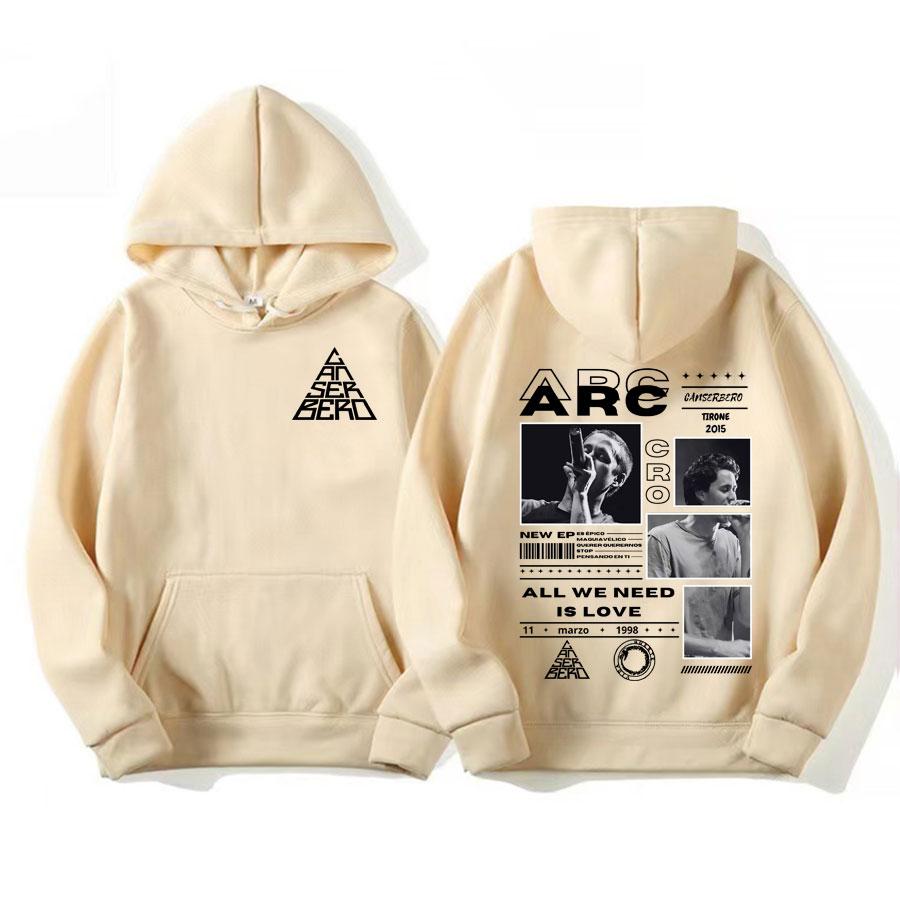 Singer Cancerbero Graphic Sweatshirts Music Album Allwe Need Is Love Print Hoody Man Women Harajuku Hip Hop Oversized Men Hoodie
