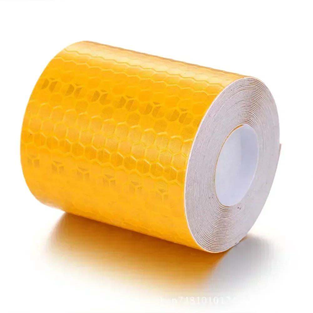 5x100CM Reflektierende Band Aufkleber Auto Sicherheit Mark Auto Motorrad Aufkleber Auto Selbstklebende Warnung Schutz Streifen Film Aufkleber