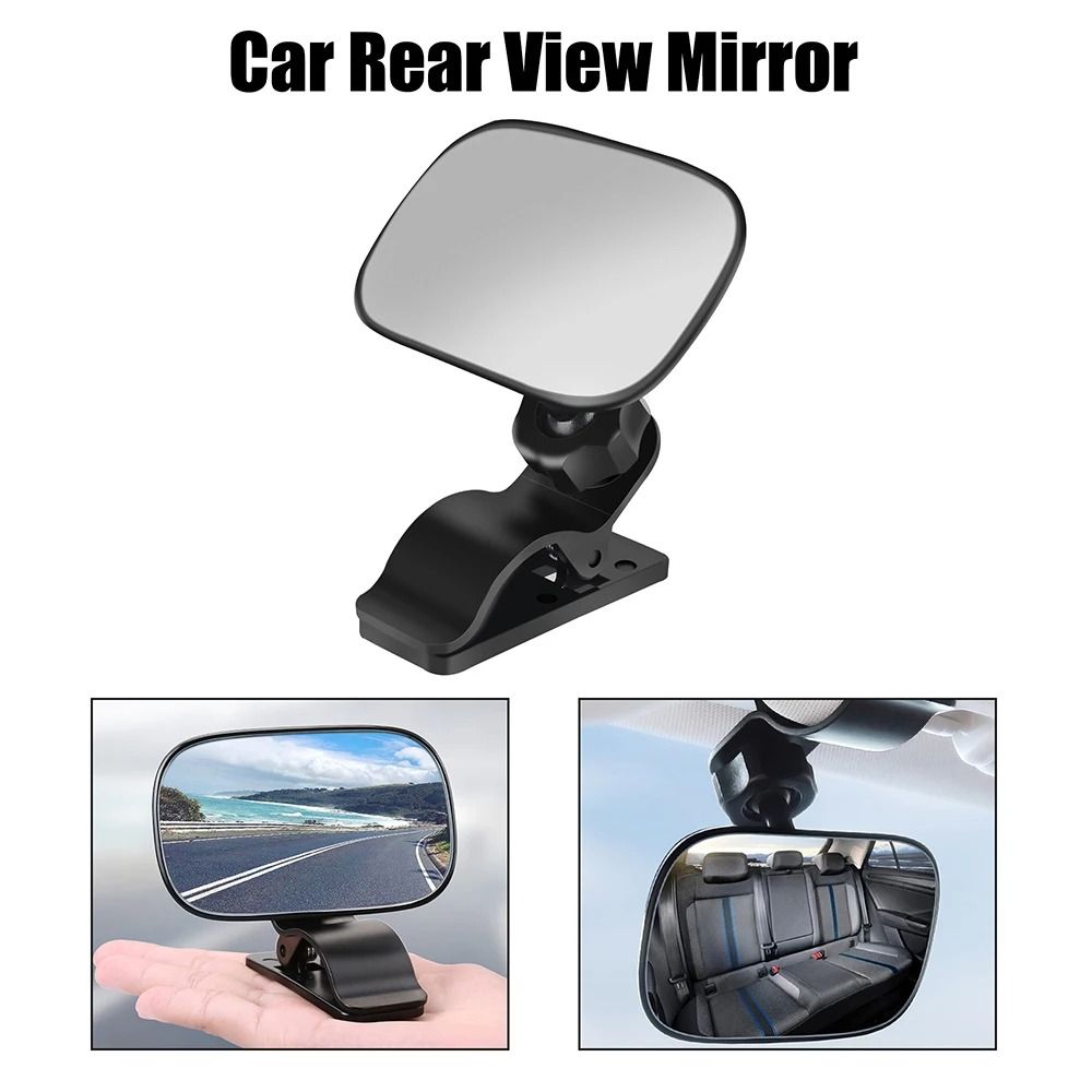 Clip-On 360 Rotation Baby Car Mirror 2 in 1 Car Rear Convex Mirror  Car Accessories