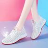 Spring Summer Hollow Mesh Shoes Old Beijing Cloth Shoes Women's Shoes Flat Sole Single Shoes Leisure Mesh Sports Shoes Women's Soft Sole Mom's Shoes