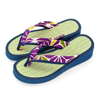 Takeharu Calypso Tatami Tatami Kenevirden Yapılmış L Beden Kadın Sandaletleri, Japonya, Sandalet, Yaprak/Mor, 14,