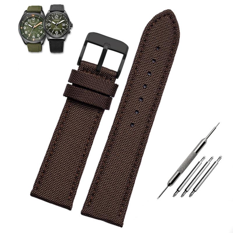 Climbing Nylon Watch watch belt  Citizen BM8475 Timex  Handmade Waterproof canvas watchband 20mm22mm 23mm strap Green blue black