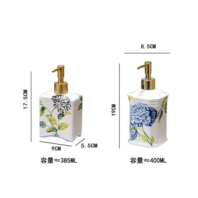 Ceramic press type lotion hotel hand sanitizer bottle home stay shampoo bath gel separate bottle bathroom accessories