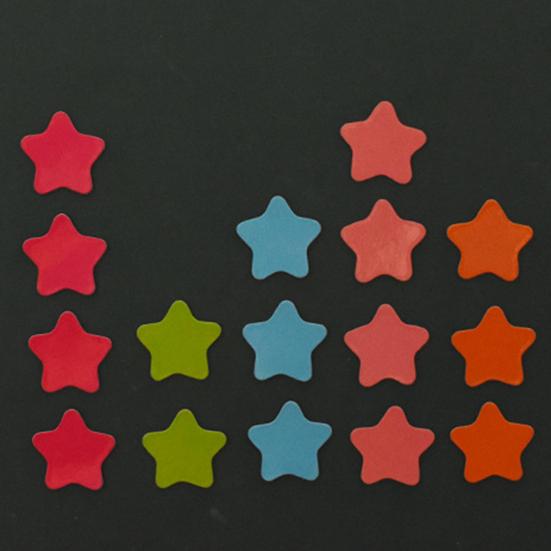 20Pcs/Set Magnetic Sticker Easy To Apply Multifunctional Multicolor Children's Race Stars Whiteboard Magnet Party Supplies
