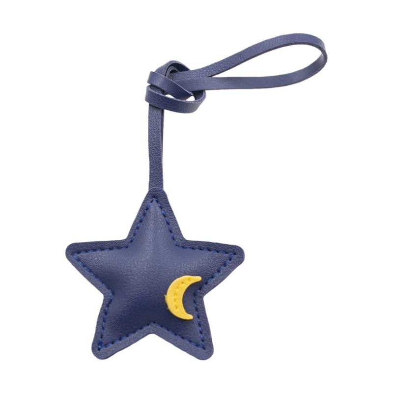 Innovative Star Shaped Keychain Lightweight PU Bag Pendant Stylish Bag Charm for Modern Lifestyle Home and Car Decors