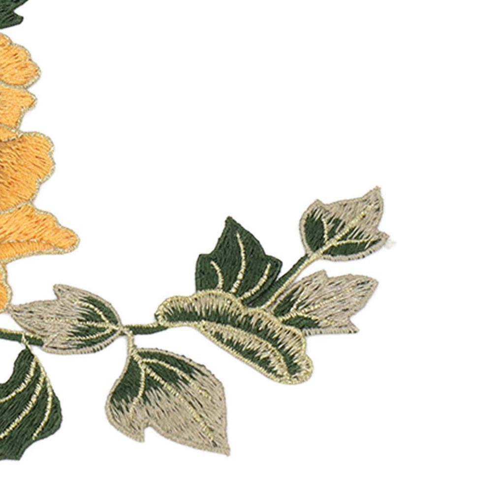 1 Pair Flower Embroidery Patches Butiful Flowers Pattern Embroidered Applique Iron On Patches for   Clothes