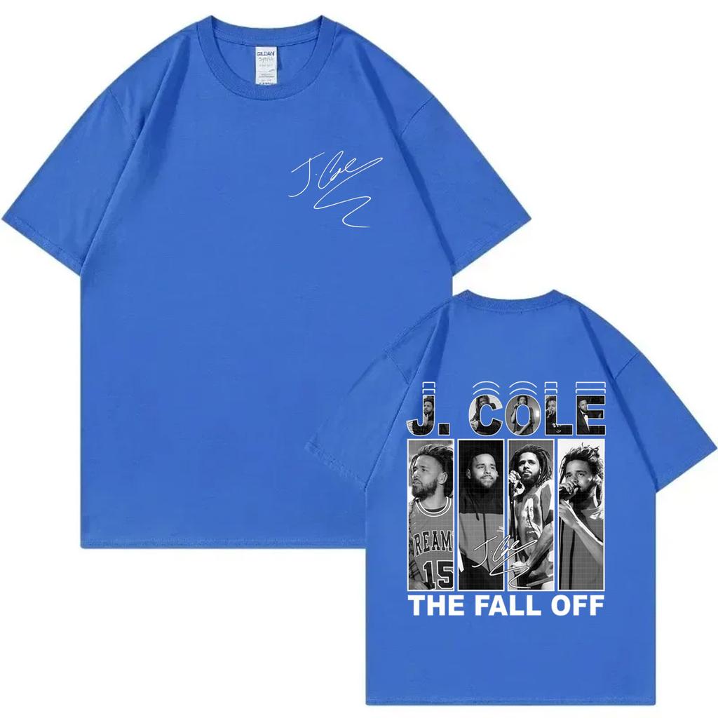 Rapper J Cole The Fall Off Tour 2026 Graphic T Shirts Mens Hip Hop Vintage Short Sleeve Tshirts Casual Fashion Loose Tshirt