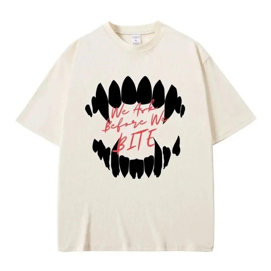 

Футболка с принтом «Игра Baldurs Gate 3 Astarion We Ask Before We Bite» для мужчин, хип-хоп, винтажная готическая футболка, мужские рок-футболки больших размеров XXXXXL небесно-голубой