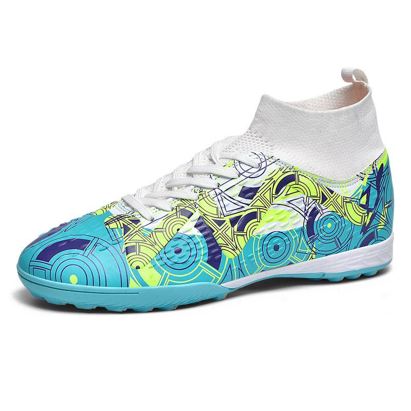 Foreign trade new high-top football shoes AG long nail football shoes TF broken nail training shoes football men