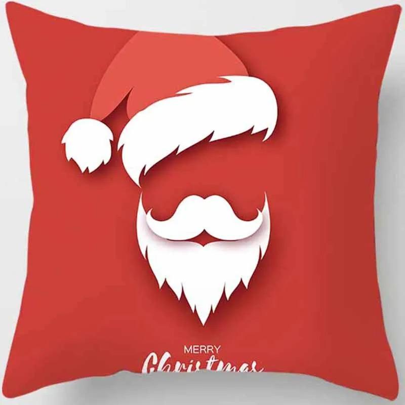

Наволочки с рождественской тематикой Аксессуары для автомобиля Офис Санта-Клаус Гостиная Диван Домашние наволочки 40x40cm