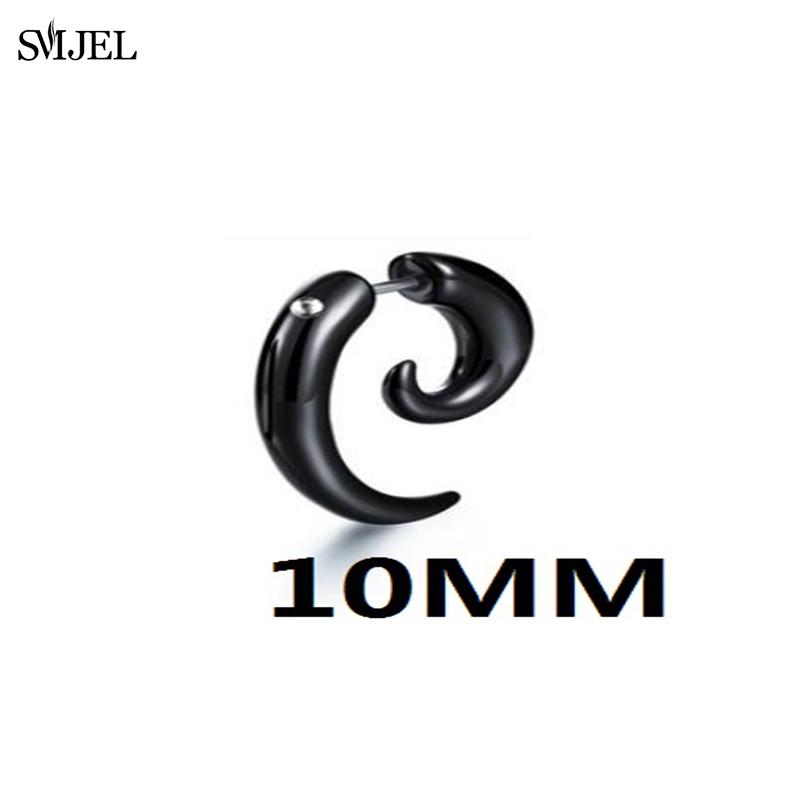 

Punk Black Acrylic Fake Cheater Spiral Ear Taper Gauges Expander Earring Tunnel Plugs Piercing Body Zircon 10MM/8MM/6MM/5MM/4MM