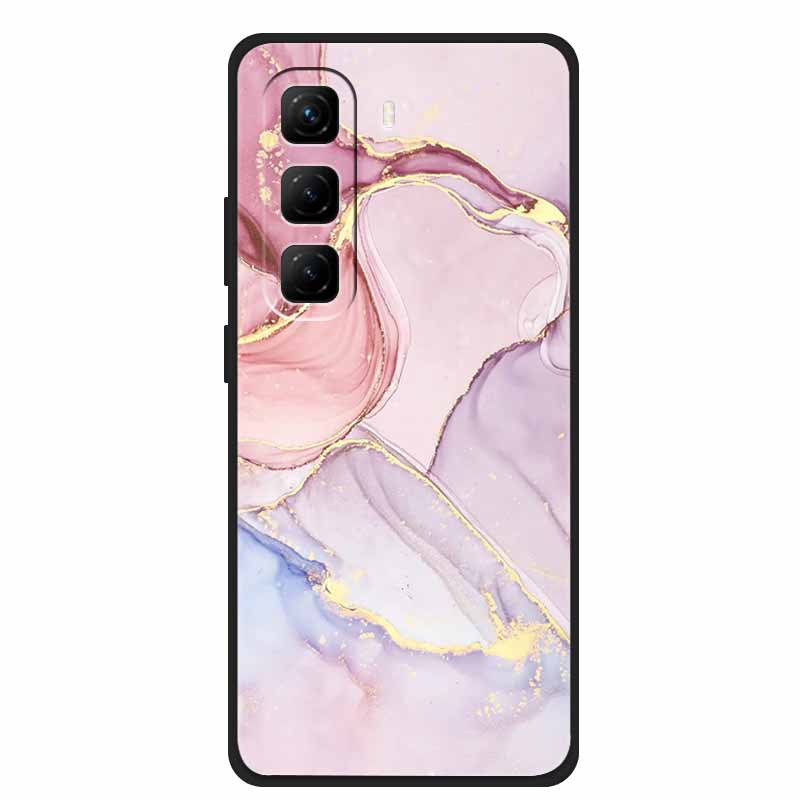 Per Custodia Infinix Hot 50 5G Fiori Morbido Silicone TPU Antiurto Custodie per Telefono per Infinix X6720 Animali Lupo Cool Copertura Protettiva