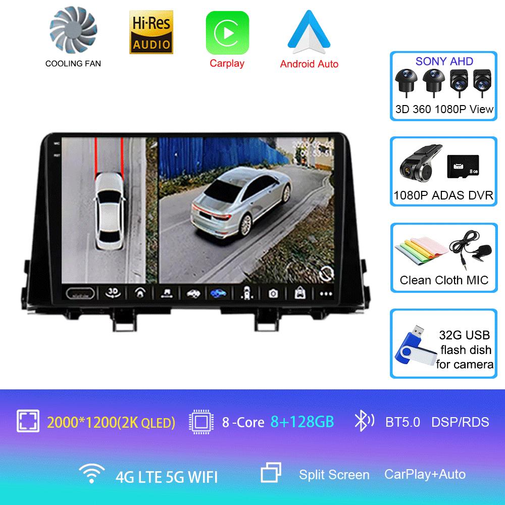 Android 14 For KIA Morning 3 Picanto 2016 2017 2018 2019 2020 Car Radio Carplay Player Navigation Multimedia Stereo Auto DSP DVD