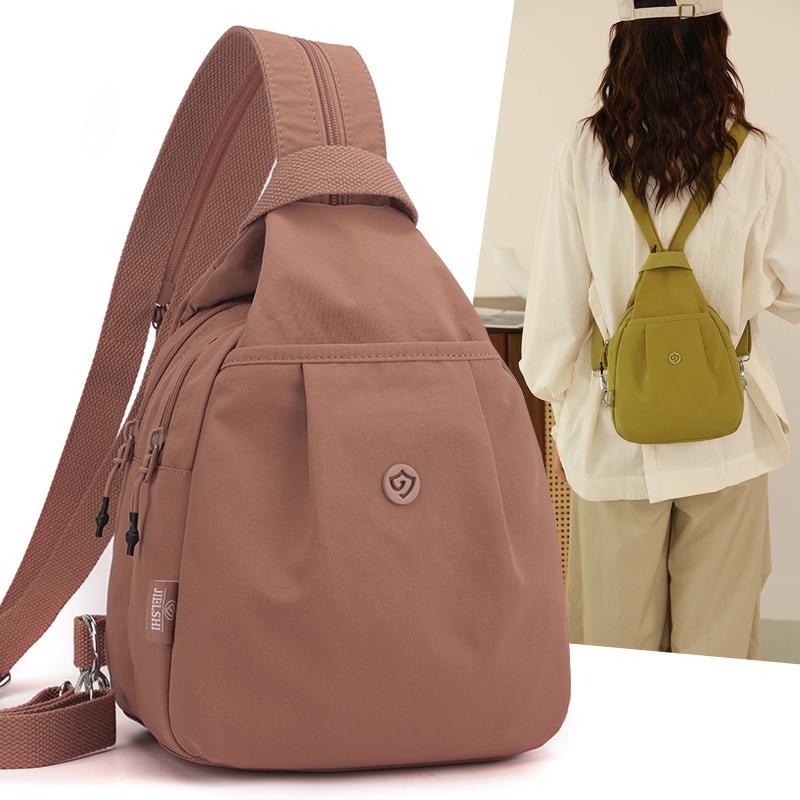 Fashion Casual Backpack Women's New Multifunctional Breast Bag Women's Nylon Waterproof Lightweight Travel Small Backpack