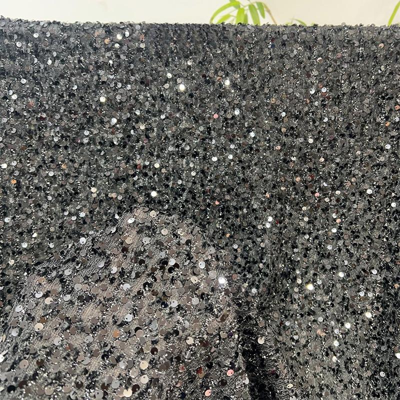 1/3/5yard Mesh Sequined Embroidery Fabric Elastic Mesh Vertical Sequin Fabric for Sewing Party Dress Wedding Stage Clothing
