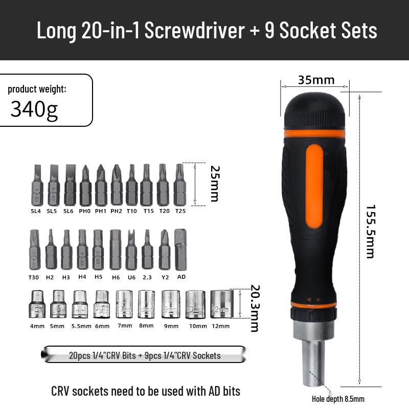 Yileke Multi-Functional Screwdriver Set for Mobile Phone Disassembly and Household Use