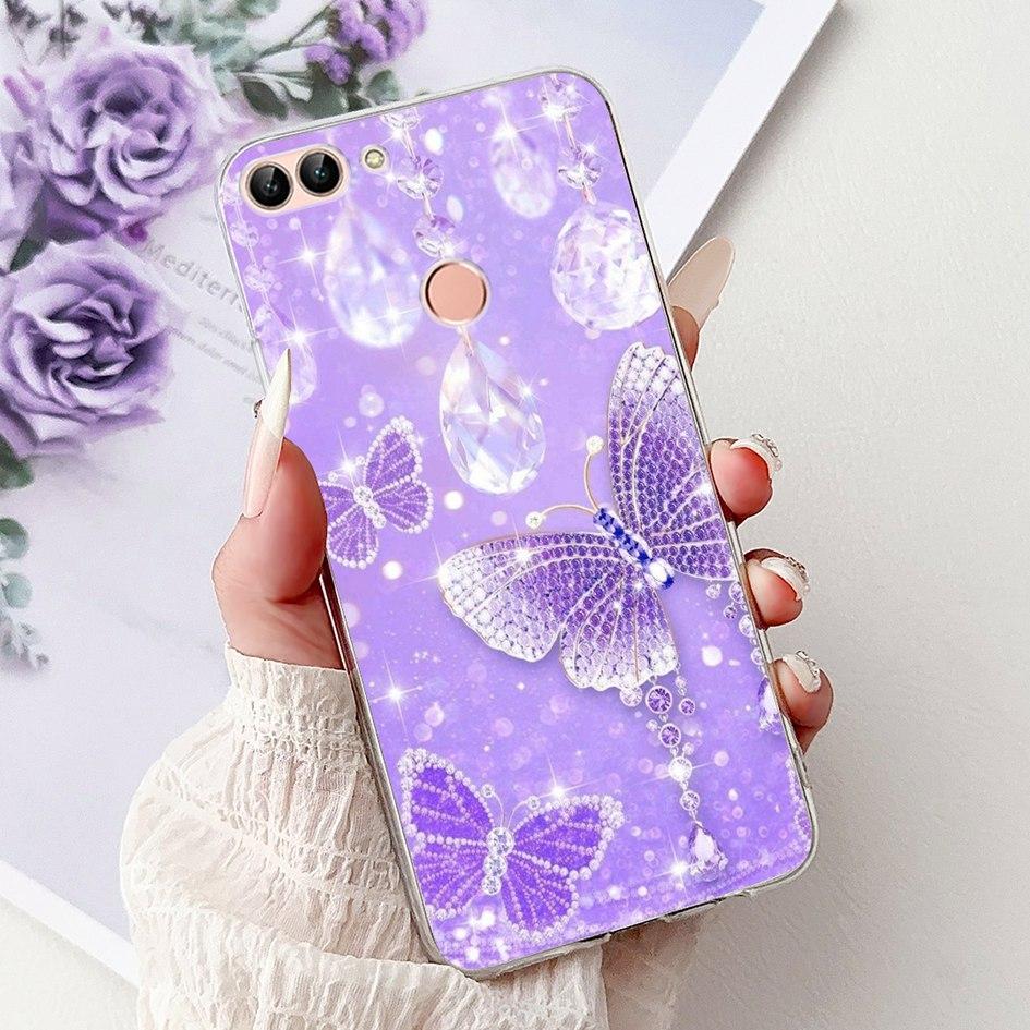 For Huawei P Smart 2018 Case Popular Butterfly Soft Silicone TPU Phone Back Cover For Huawei PSmart FIG-LX1 FIG-LX2 FIG-LX3 Case