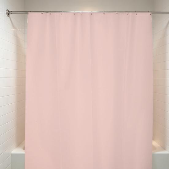 Plastic Shower Liner, Modern Solid Color Bathroom Curtain, Waterproof Shower Curtain with Metal Grommets for Bathroom Decor