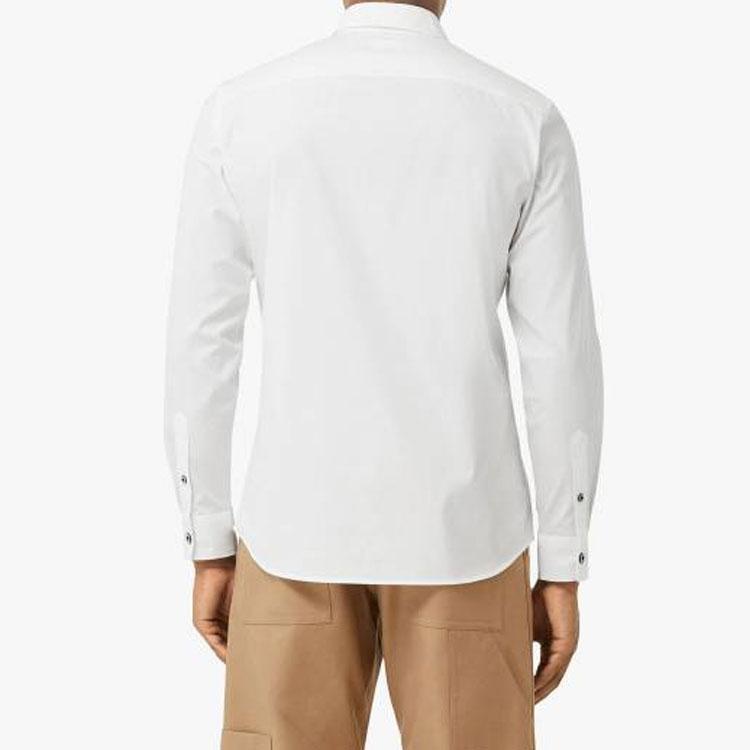 Burberry Shirts Men's White Lapel Moderate Shirt 80288771