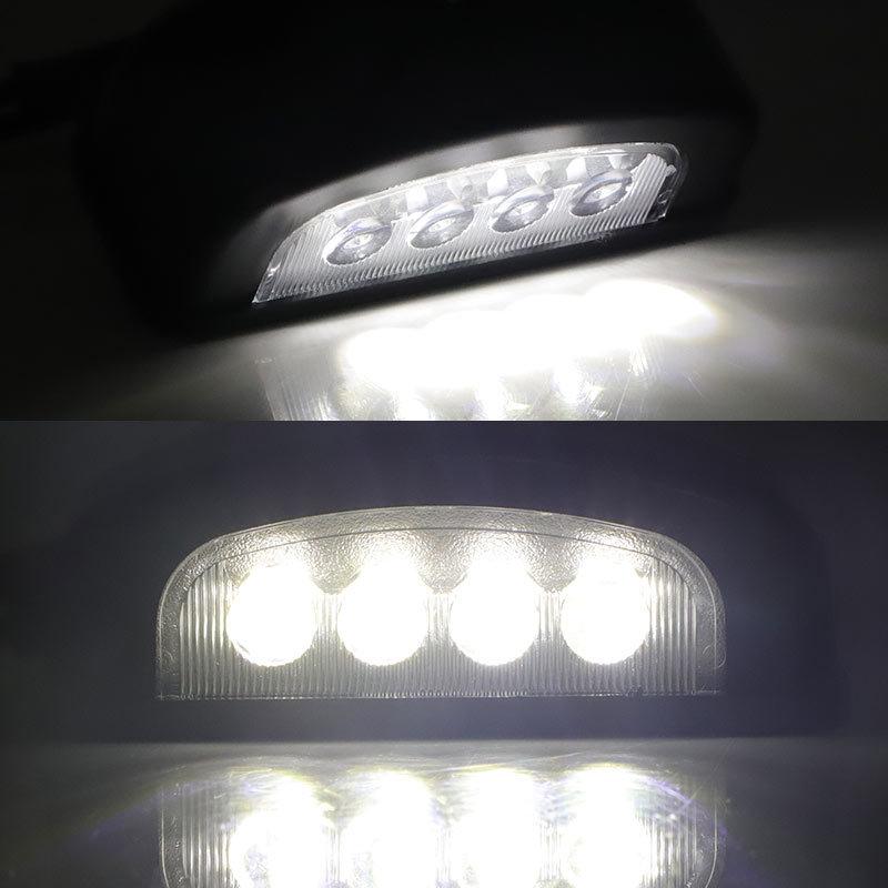 12-24V Truck LED License Plate Light Car Number Plate Lamp 4 LED Rear License Number Plate Light For Truck SUV Trailer Lorry