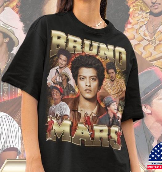 

Vintage 90S Style Bruno Mars Shirt Gift For Fans Short Sleeves S-5Xl Unisex T-Shirt L