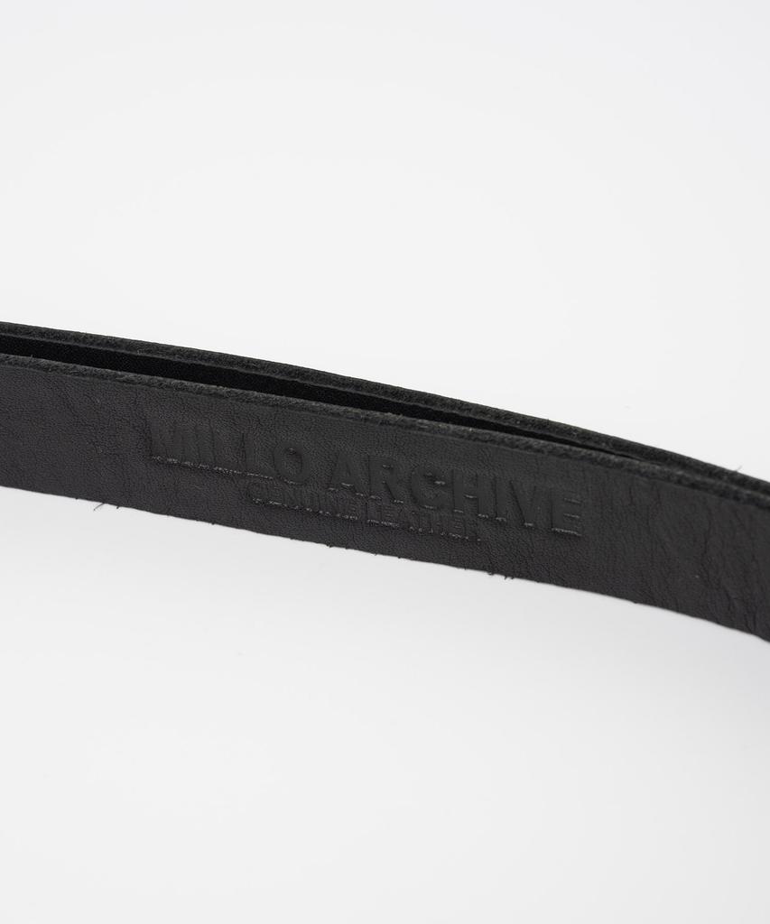 MILLO ARCHIVE Ether Slim Leather Belt [Black]