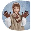 Kids Winter Knitted Warm Hat Scarf Gloves 3pcs Sets