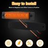 X-STYLE Side Marker LED 24V Yellow 6 Row Side Marker Lamp for Truck