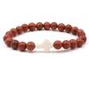 Trendy Beaded Bracelet With Natural Agate Stones - Stylish Cross Pendant Bracelet - Elegant Jewelry For Daily Wear