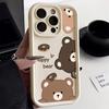 Cartoon Cute Bear Phone Case For iPhone 16 Case iPhone 11 12 13 14 15 Pro Max XR XS X 7 8 15 16 Plus Candy Silicone Soft Cover