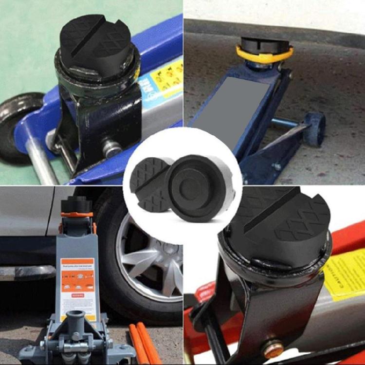 Vehicle Lift Point Support Insert Pair, Two Piece Rubber Cushion Contact Set with Center Channel and Routine Garage Service Utility